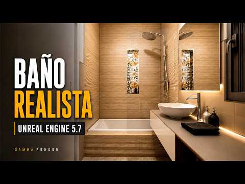 GALERIA DE INFOGRAFÍAS Diseño de un baño en Unreal Engine 5.7