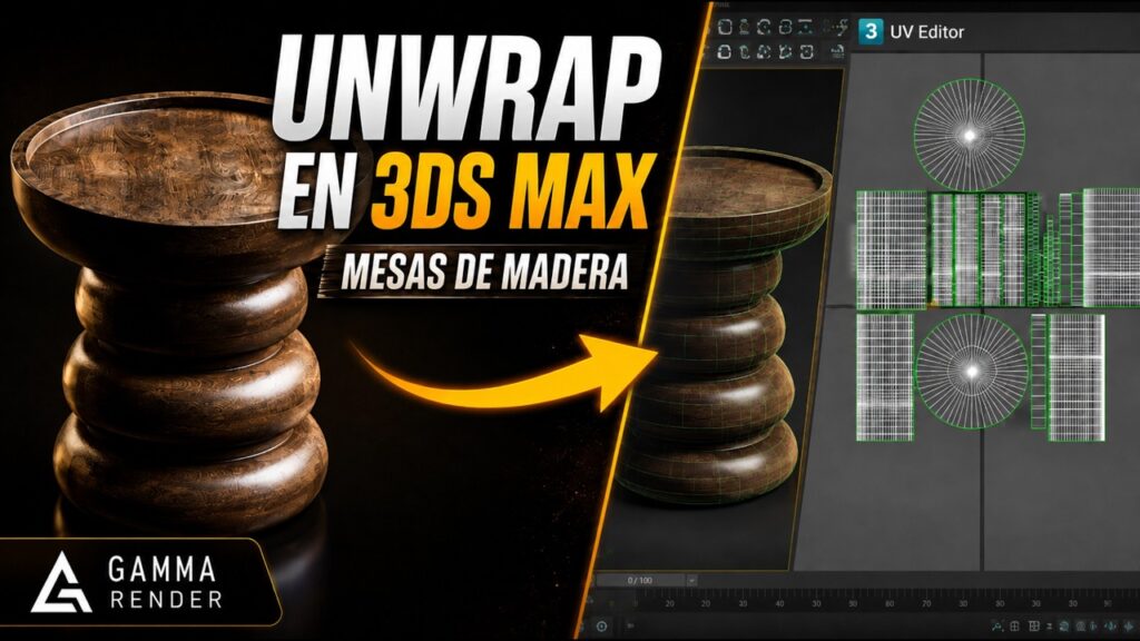 GALERIA DE INFOGRAFÍAS Tutorial de Unwrap UVW de una mesa de madera en 3ds Max